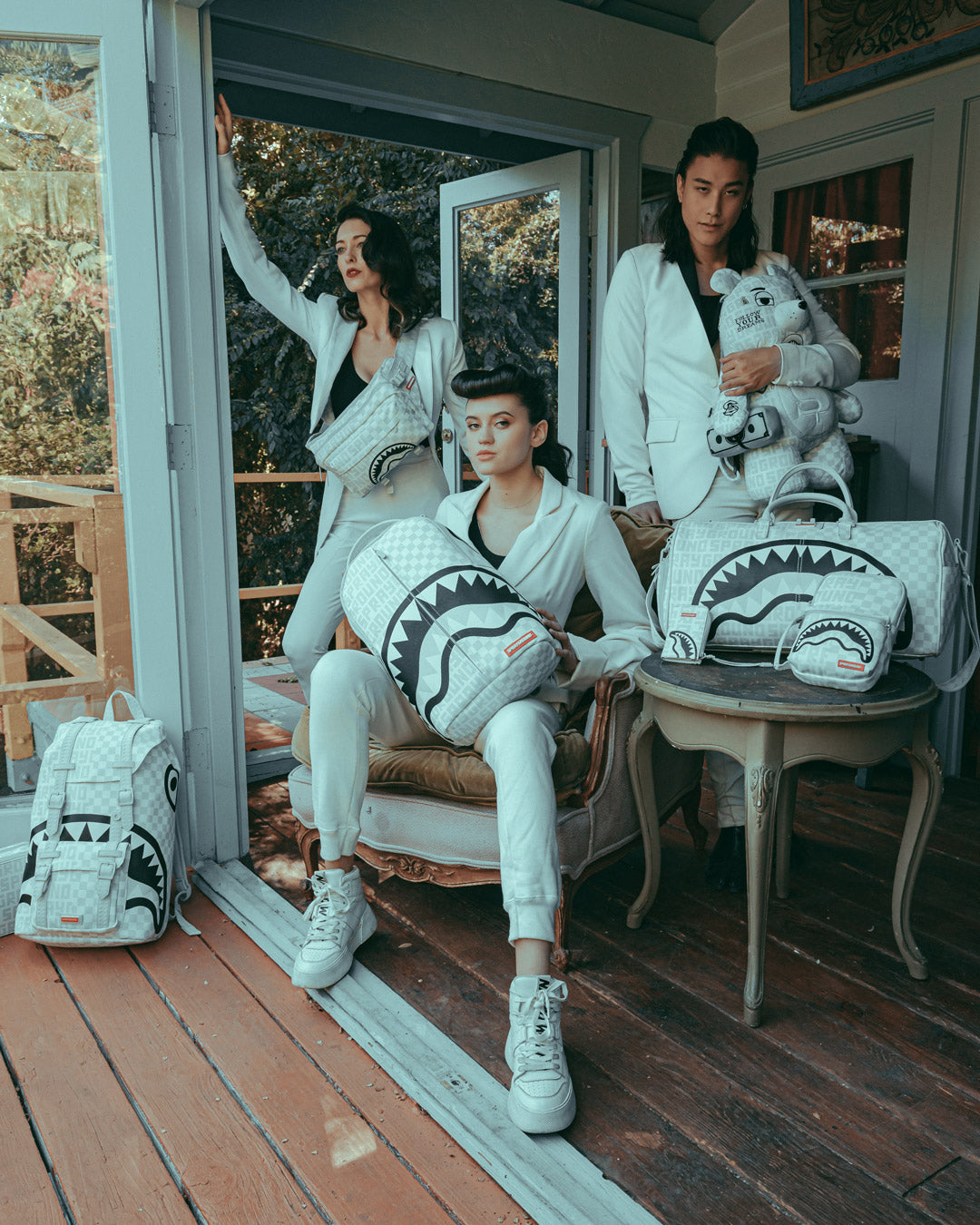 SPLIT THE CHECK (PEARL) MONEYBEAR TEDDYBEAR BACKPACK