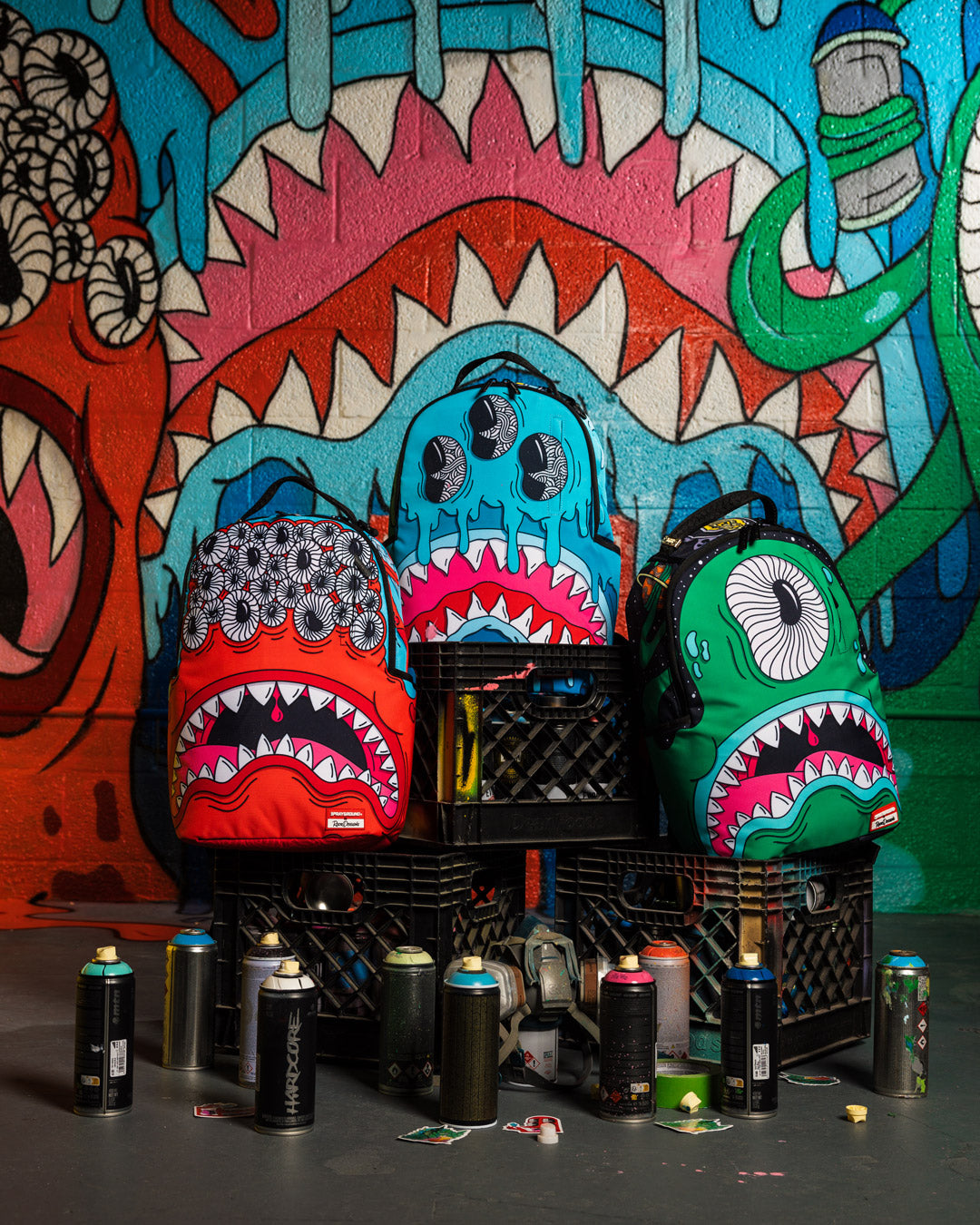 JORGE RODRIGUEZ THE ARTIST COLLAB DRIPS SHARKS BACKPACK