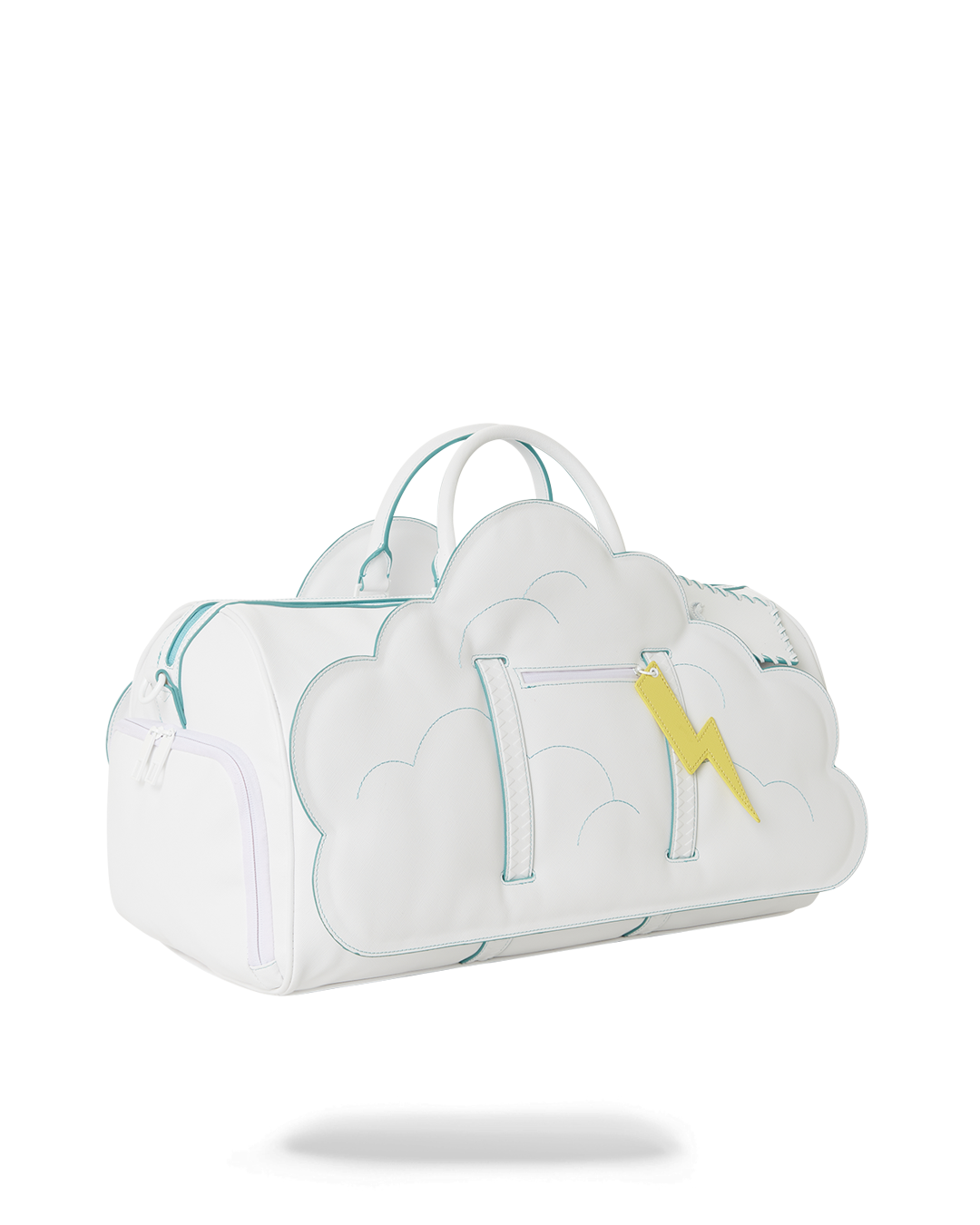 CLOUDY WITH A CHANCE OF SHARK DUFFLE