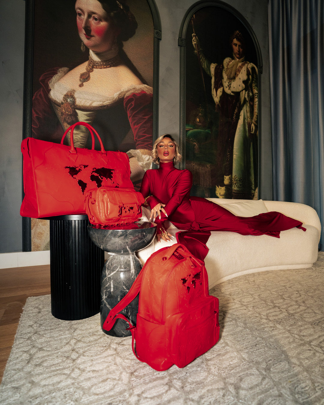 JAMES FIRST CLASS RUBY RED CHATEAU BACKPACK
